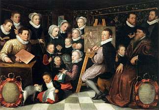 艺术家画，被家人包围 The Artist Painting, Surrounded by His Family (1584)，奥托·凡·维恩
