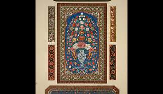 印度装饰品6号。印度之家收藏的彩绘漆作品标本 Indian Ornament no. 6. Specimens of painted lacquer work at the collection at the India-House，欧文·琼斯