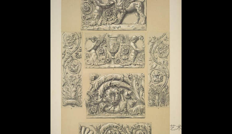 罗马1号。水晶宫铸件的罗马装饰品 Roman no. 1. Roman ornaments from casts in the Crystal Palace，欧文·琼斯