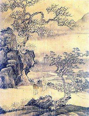 风景中的男人的形象 The picture of a man in the landscape，张承业