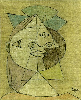 一个女人的头（玛丽-特蕾莎·沃尔特） Head of a woman (Marie-Therese Walter) (1937; France                     )，巴勃罗·毕加索