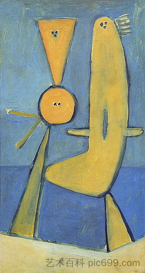 海边的情侣 Couple at the seaside (1928; France ),巴勃罗·毕加索