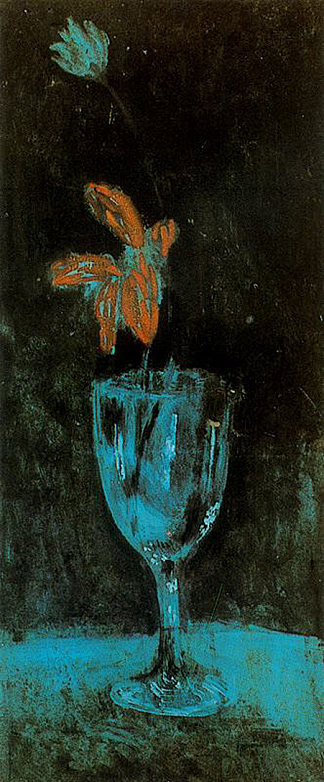 一个蓝色的花瓶 A blue vase (1903)，巴勃罗·毕加索