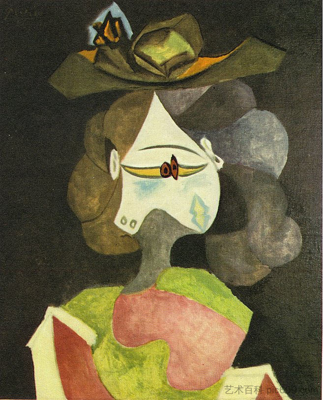 一顶带花的帽子 A hat with flowers (1940),巴勃罗·毕加索