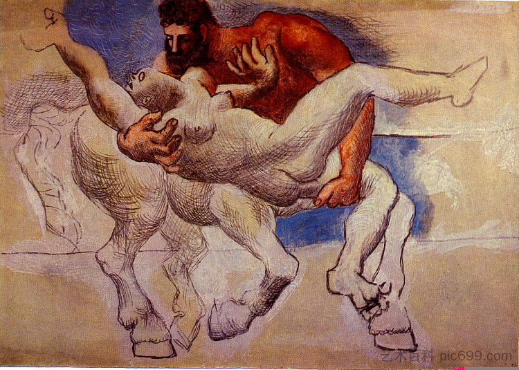 绑架(Nessus和Deianeira) Abduction (Nessus and Deianeira) (1920),巴勃罗·毕加索
