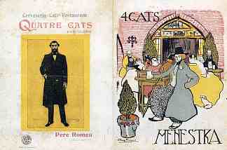 酒馆“四只猫”的广告 Advertisement for tavern “Four cats” (1897)，巴勃罗·毕加索