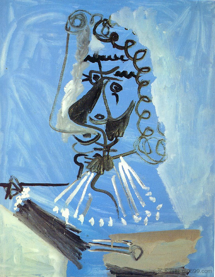 一个艺术家 An artist (1967),巴勃罗·毕加索