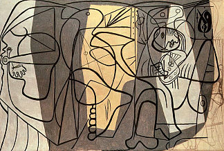 艺术家和他的模特 Artist and his model (1926)，巴勃罗·毕加索