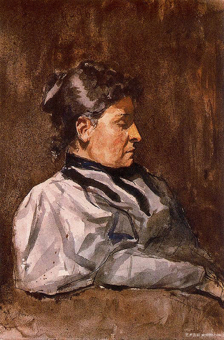 艺术家的母亲 Artist's mother (1896)，巴勃罗·毕加索