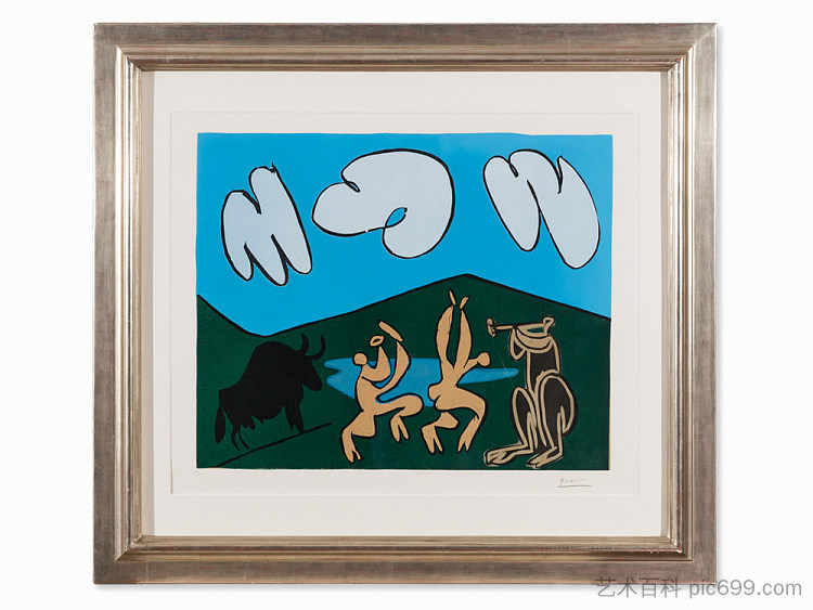 黑牛酒神节 Bacchanale au Taureau Noir (c.1959),巴勃罗·毕加索