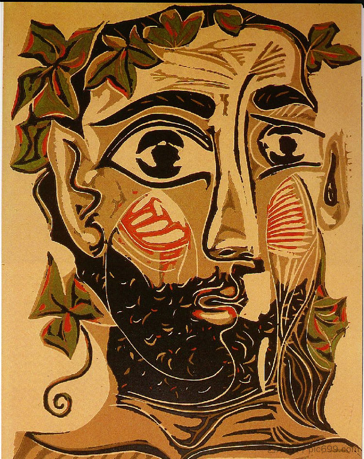 有胡子的男人 Bearded man (1962),巴勃罗·毕加索