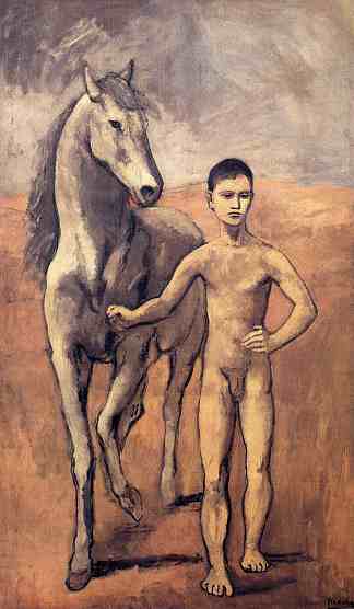 牵马的男孩 Boy leading a horse (1906)，巴勃罗·毕加索