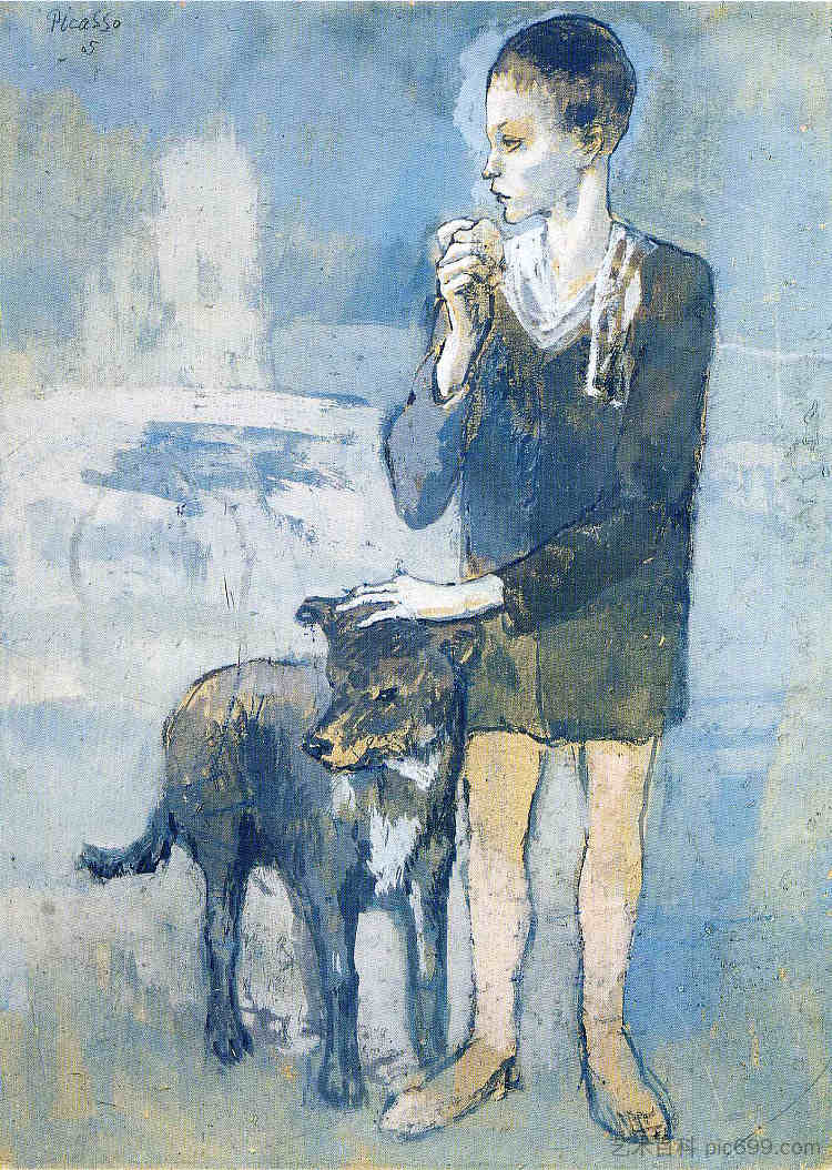 男孩与狗 Boy with a Dog (1905)，巴勃罗·毕加索