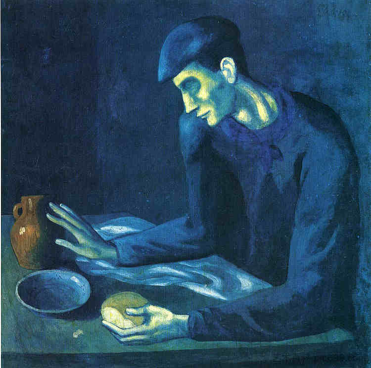 盲人的早餐 Breakfast of a Blind Man (1903)，巴勃罗·毕加索