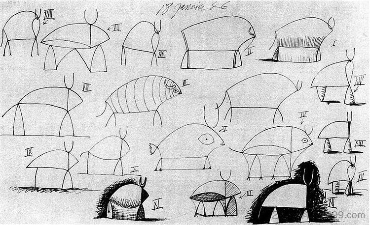 公牛(研究) Bull (study) (1946),巴勃罗·毕加索