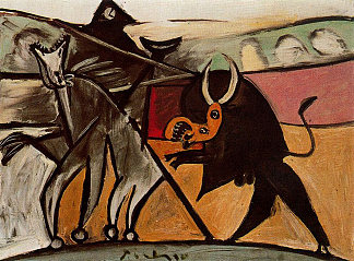 斗牛 Bullfight (c.1934)，巴勃罗·毕加索