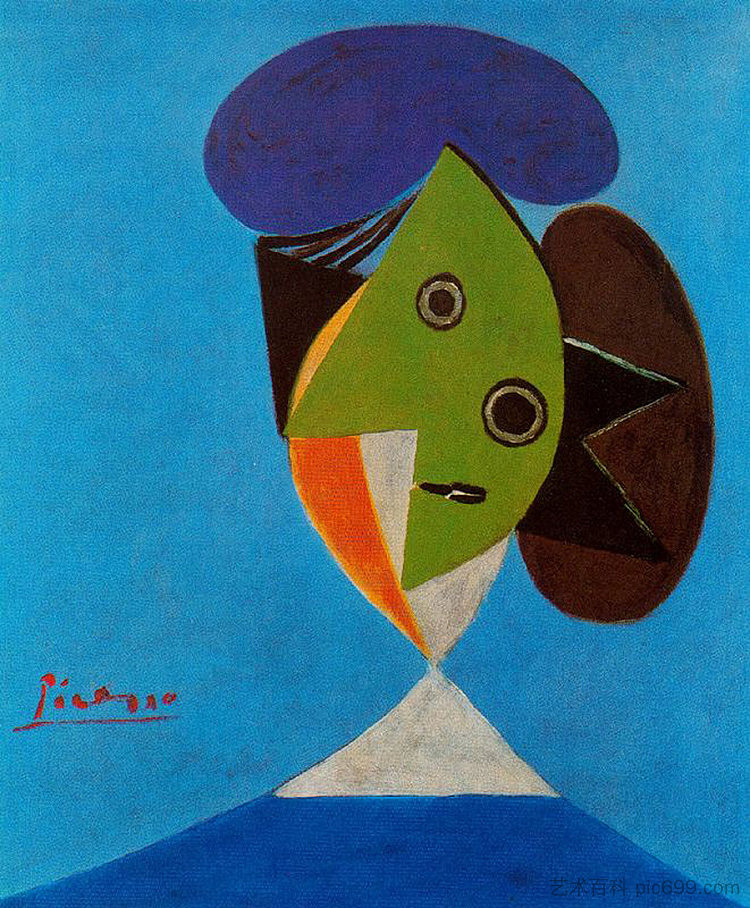 一个女人的半身像 Bust of a woman (1935)，巴勃罗·毕加索
