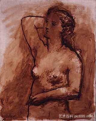 女人的半身像 Bust of woman (1906)，巴勃罗·毕加索