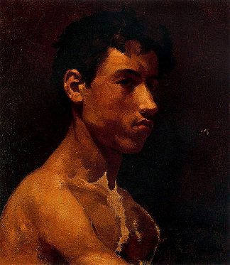 年轻人半身像 Bust of young man (c.1895)，巴勃罗·毕加索