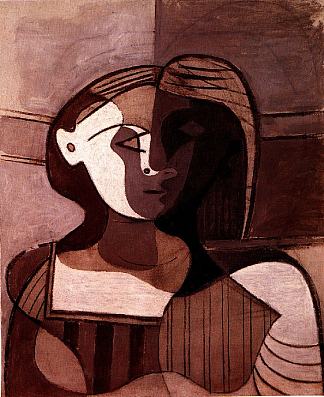 年轻女子的半身像（玛丽-特蕾莎·沃尔特） Buste of young woman (Marie-Therese Walter) (1926)，巴勃罗·毕加索