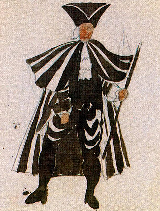 芭蕾舞剧《Tricorne》服装设计 Costume design for ballet “Tricorne” (1917)，巴勃罗·毕加索