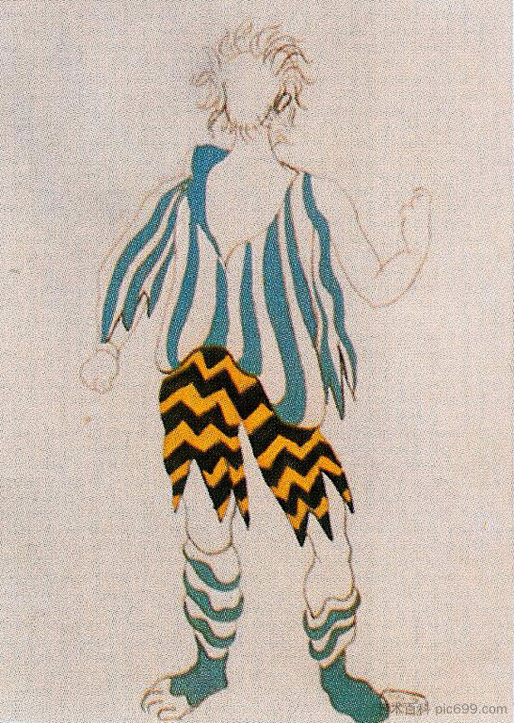 芭蕾舞剧《Tricorne》服装设计 Costume design for ballet "Tricorne" (1917)，巴勃罗·毕加索