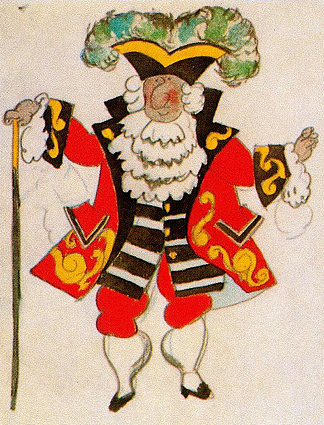 芭蕾舞剧《Tricorne》服装设计 Costume design for ballet “Tricorne” (1917)，巴勃罗·毕加索