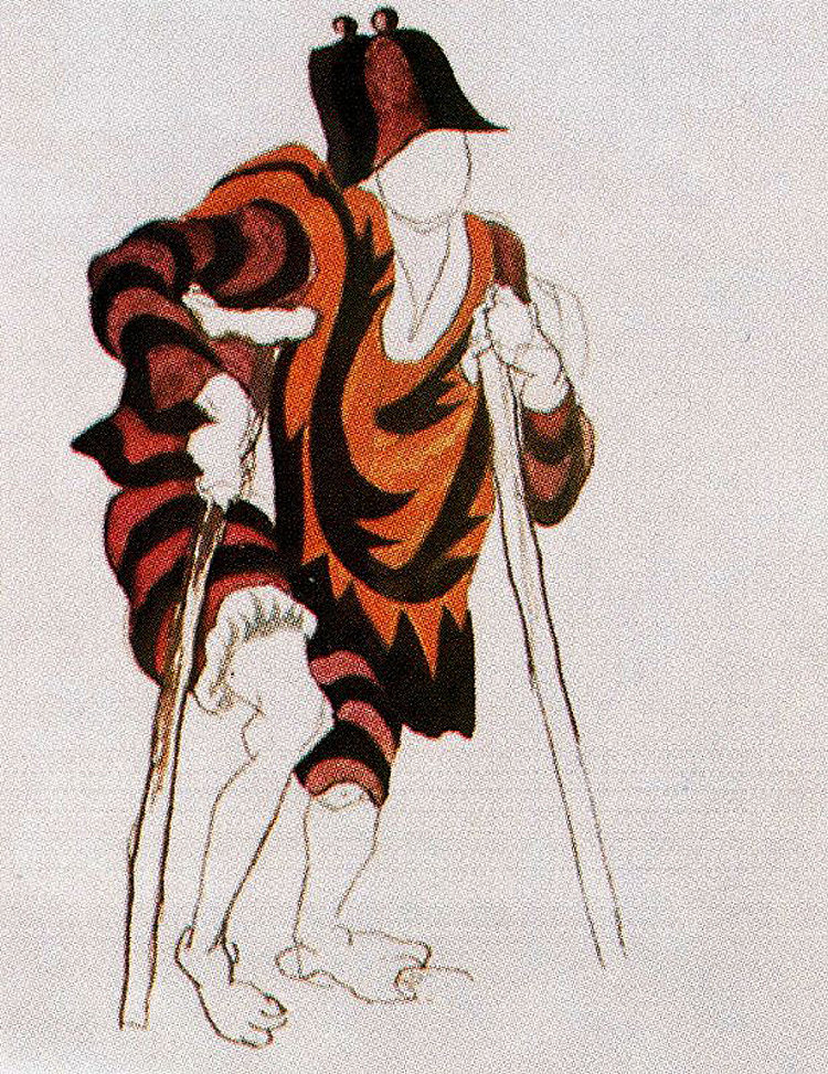 芭蕾舞剧《Tricorne》服装设计 Costume design for ballet "Tricorne" (1917)，巴勃罗·毕加索