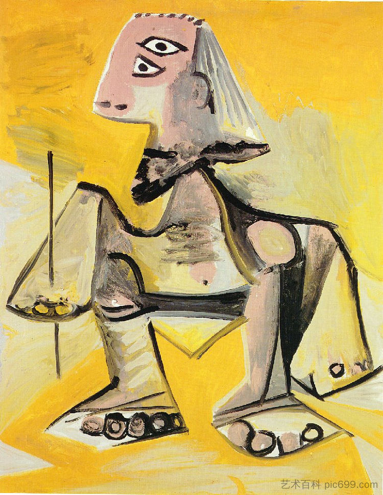 蹲着的人 Crouching man (1971),巴勃罗·毕加索