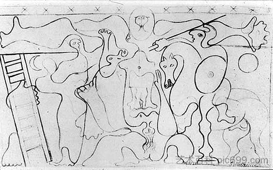 钉十字架(研究) Crucifixion (study) (1930),巴勃罗·毕加索