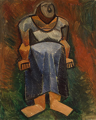 农场妇女 Farm woman (1908)，巴勃罗·毕加索