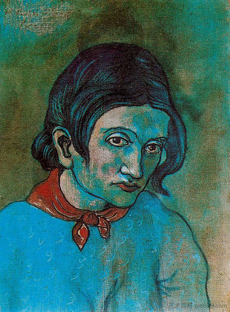女头 Female Head (c.1902),巴勃罗·毕加索