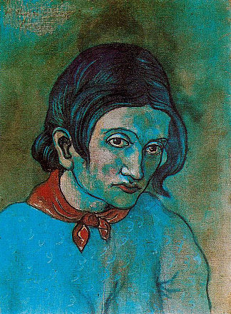 女头 Female Head (c.1902)，巴勃罗·毕加索