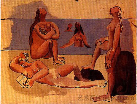 五个游泳者 Five bathers (1920)，巴勃罗·毕加索