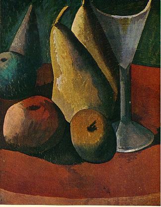 玻璃和水果 Glass and fruits (1908)，巴勃罗·毕加索