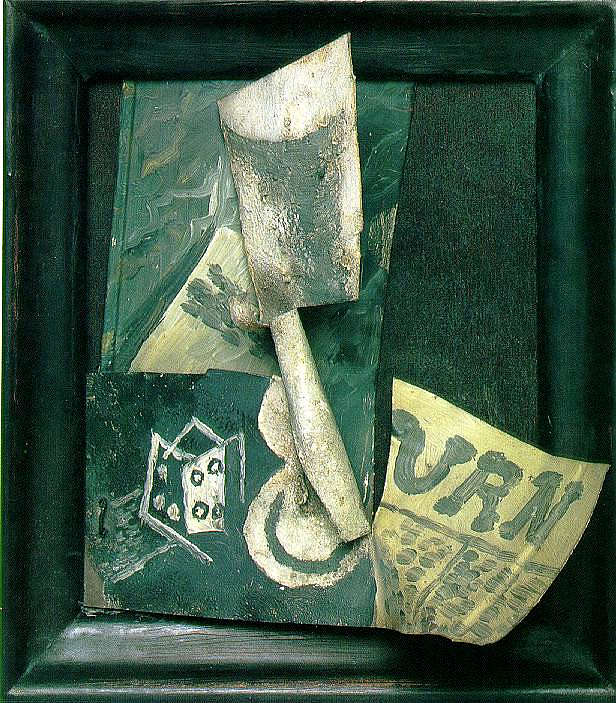 玻璃和报纸 Glass and newspaper (1914),巴勃罗·毕加索