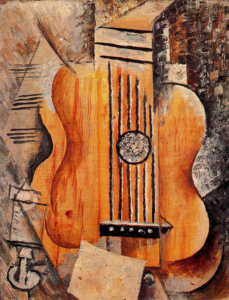 吉他(我爱伊娃) Guitar (I love Eva) (1912),巴勃罗·毕加索