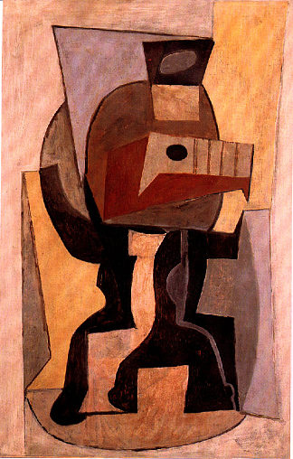 基座上的吉他 Guitar on pedestal (1920)，巴勃罗·毕加索
