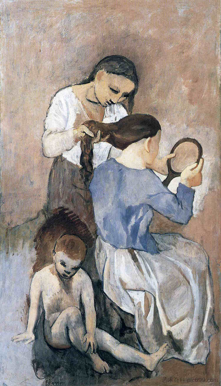 美容 Hairdressing (1906)，巴勃罗·毕加索