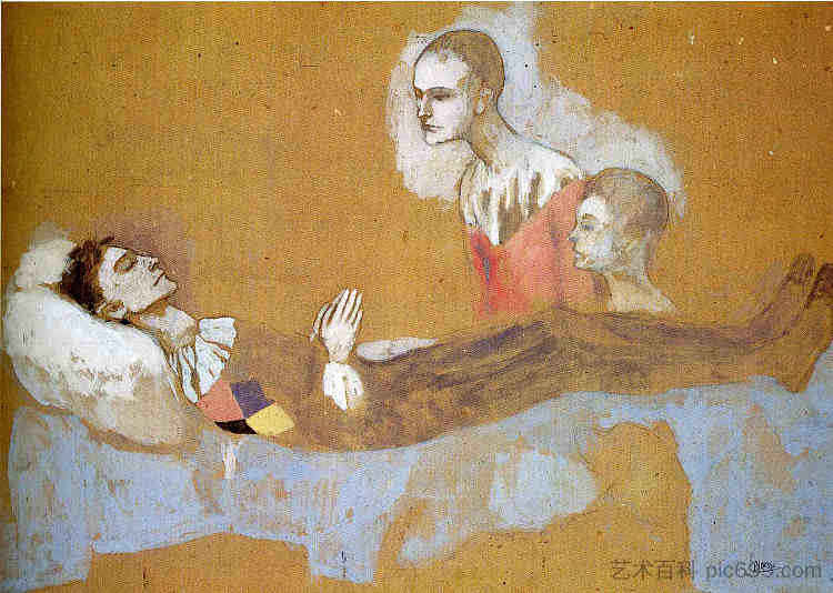 丑角之死 Harlequin's death (1906)，巴勃罗·毕加索