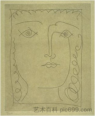 一个女孩的头 Head of a Girl (1950),巴勃罗·毕加索