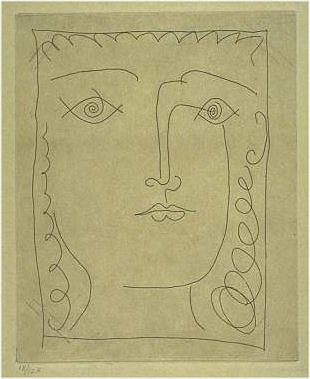 一个女孩的头 Head of a Girl (1950)，巴勃罗·毕加索