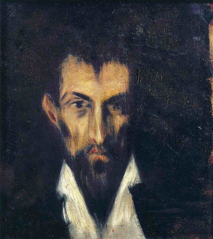 格列柯风格的人头 Head of a Man in El Greco style (1899)，巴勃罗·毕加索