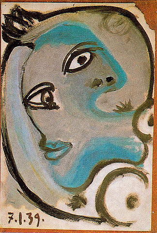 一个女人的头 Head of a woman (1939)，巴勃罗·毕加索