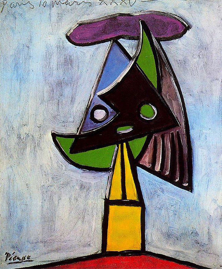 一个女人的头（奥尔加·毕加索） Head of a woman (Olga Picasso) (1935)，巴勃罗·毕加索