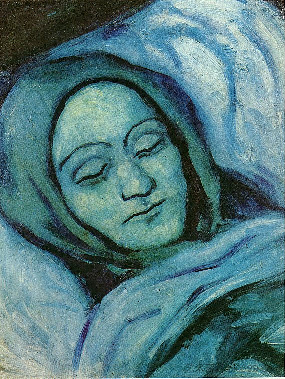 死去女人的头 Head of dead woman (1902),巴勃罗·毕加索