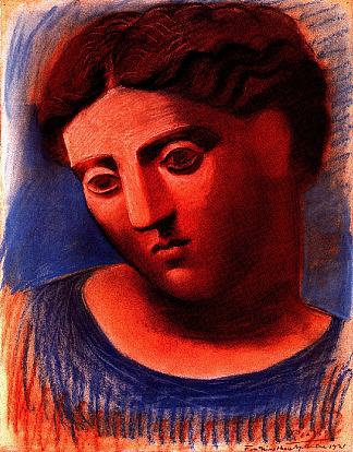 女性领袖 Head of woman (1921)，巴勃罗·毕加索