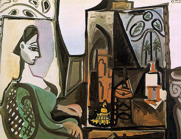 杰奎琳在工作室 Jacqueline at the studio (1956),巴勃罗·毕加索