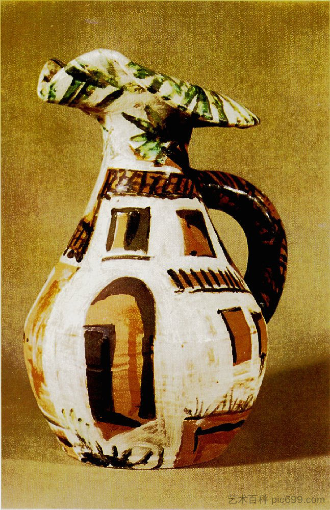 带把手的水壶 Jug with handle (1954)，巴勃罗·毕加索