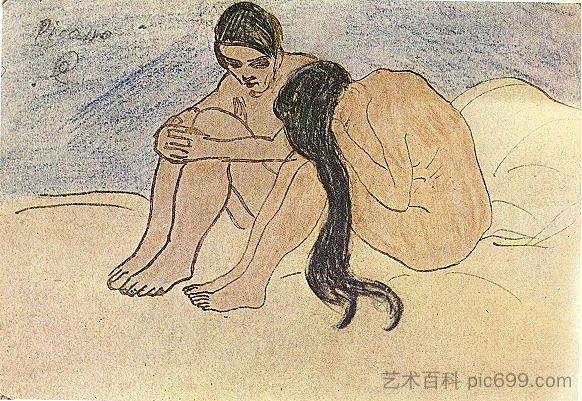 男人和女人 Man and Woman (1902)，巴勃罗·毕加索